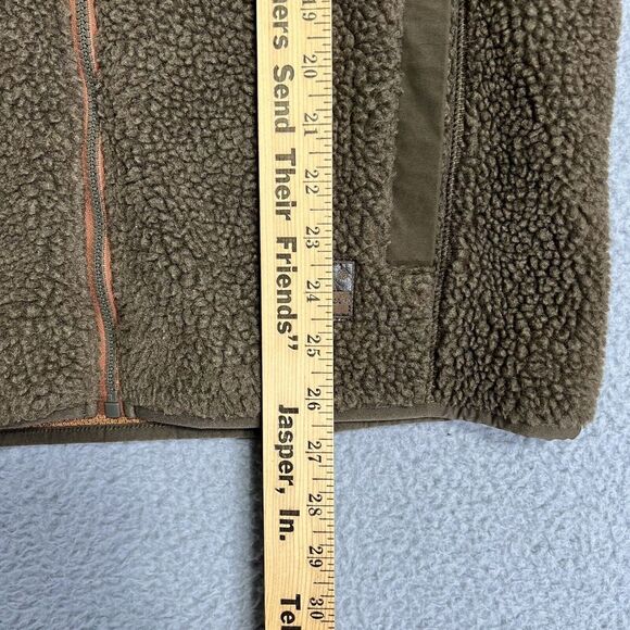 Eddie‎ Bauer Sweater Mens Small Brown Full Zip Deep Pile Fleece - Picture 3 of 12